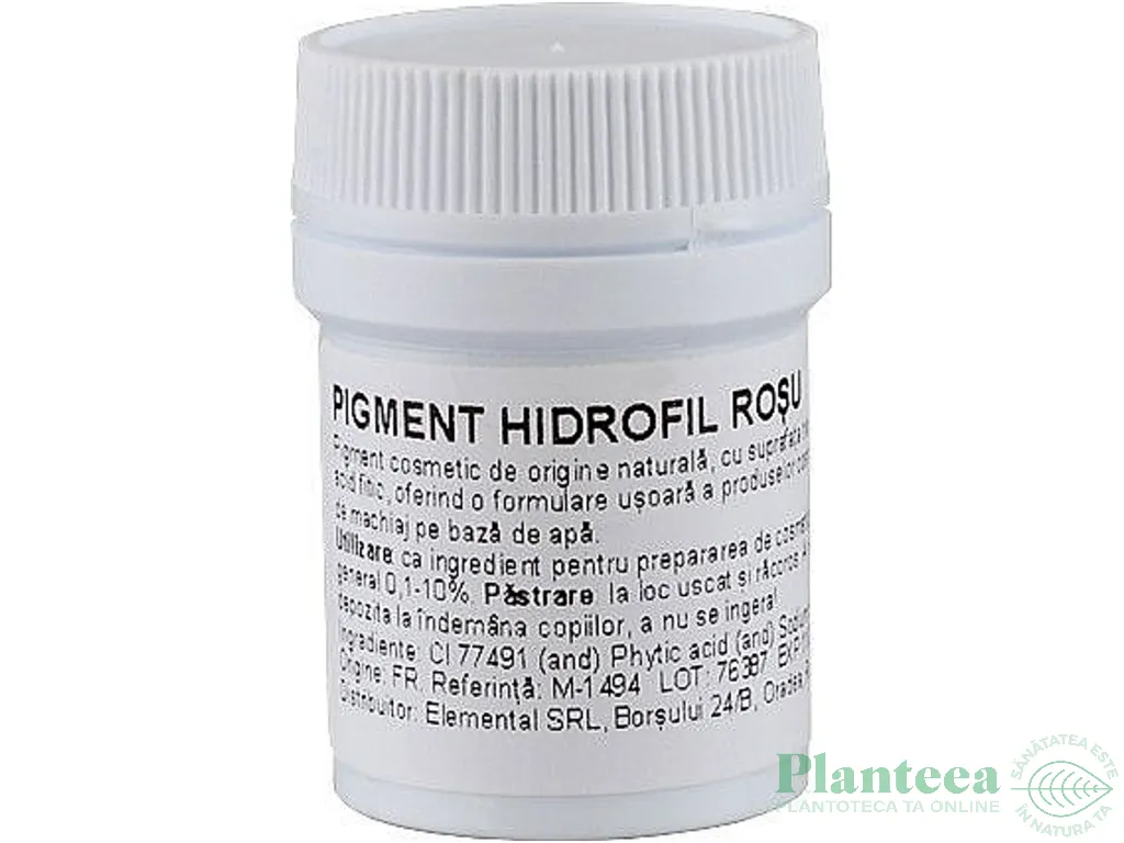 Pigment cosmetic hidrofil Rosu 5g - ELLEMENTAL