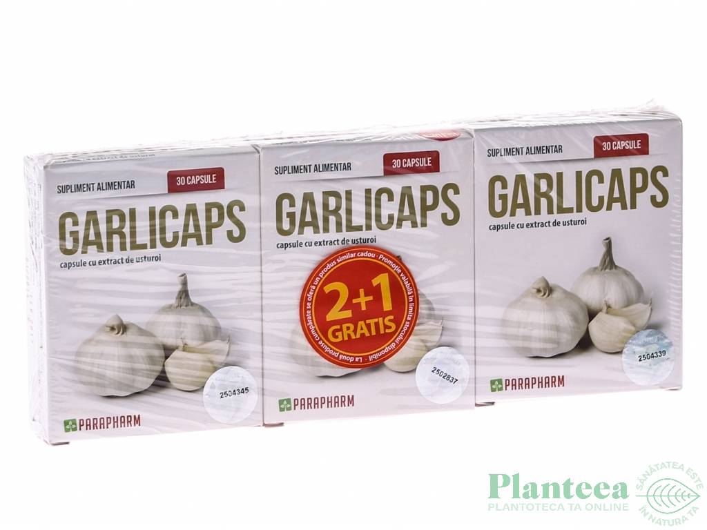 Pachet Garlicaps 3x30cps - PARAPHARM