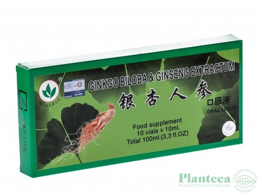 Ginkgo biloba ginseng 10fl - MINERVA