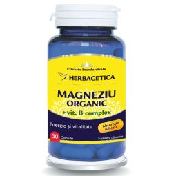 Magneziu organic B complex 30cps - HERBAGETICA