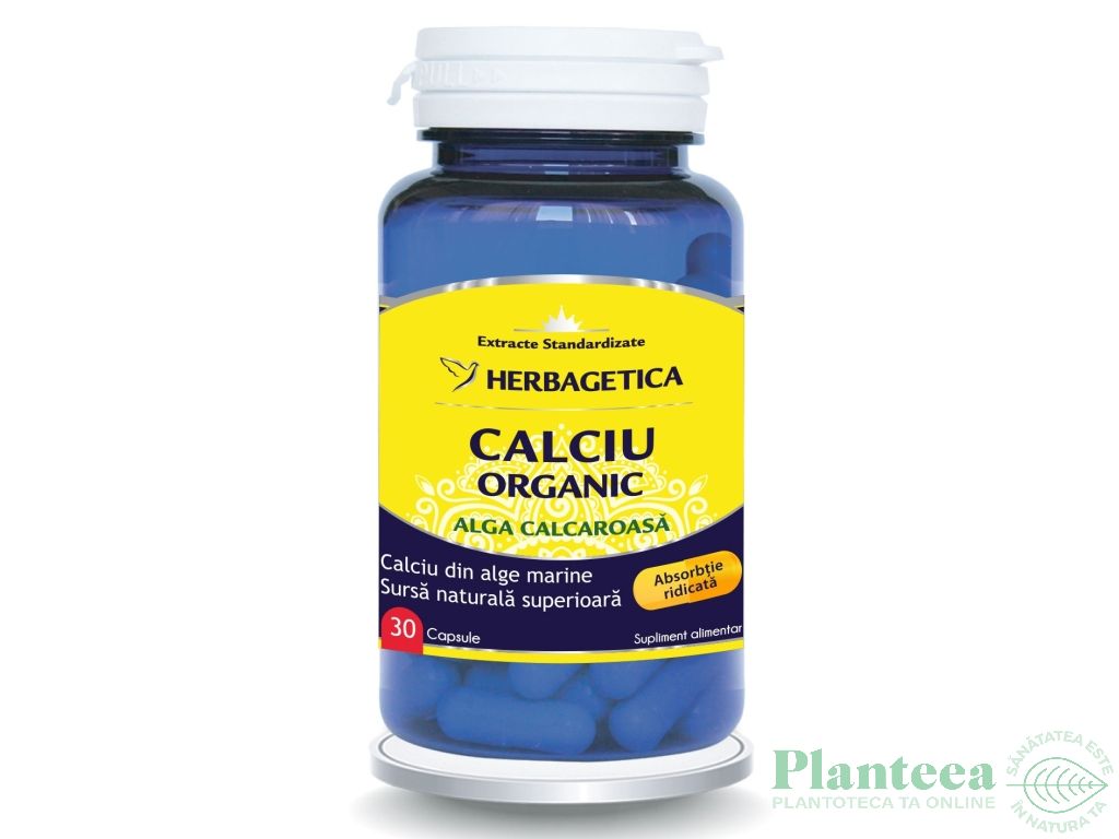 Calciu organic 30cps - HERBAGETICA