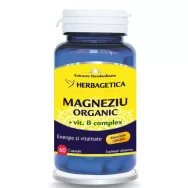 Magneziu organic B complex 60cps - HERBAGETICA