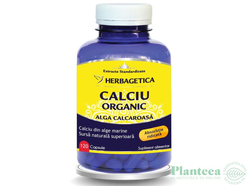 Calciu organic 120cps - HERBAGETICA