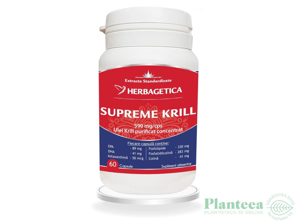 Supreme krill oil omega3 forte 60cps - HERBAGETICA