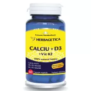 Calciu D3 K2 60cps - HERBAGETICA