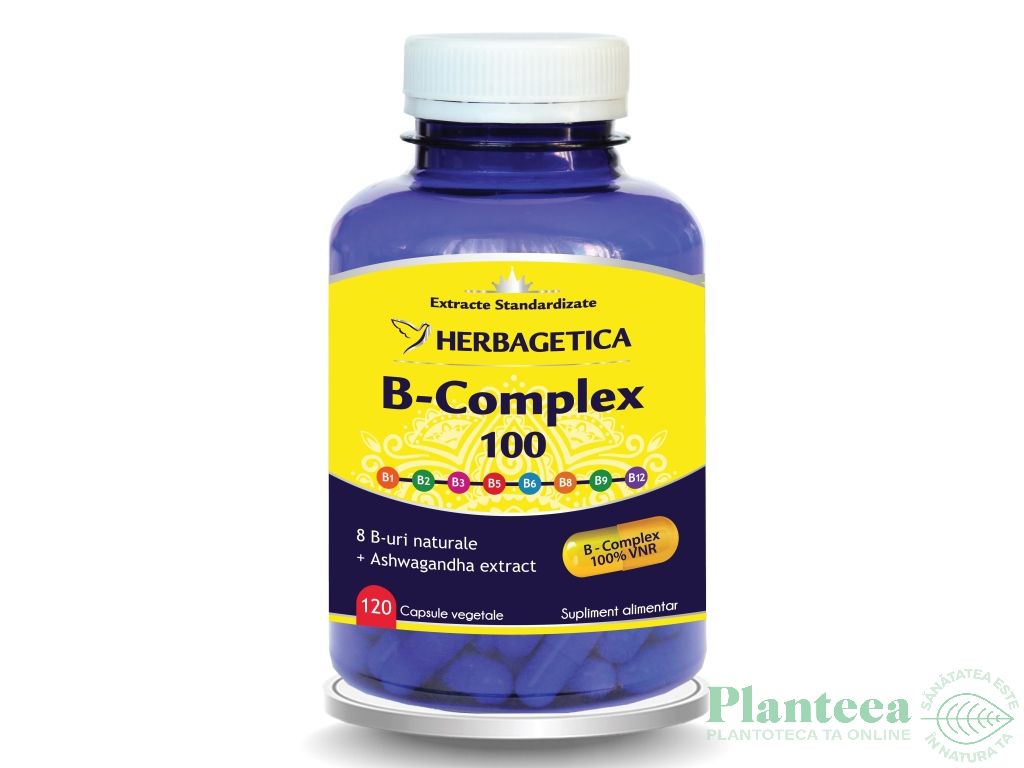 B complex 100mg 120cps - HERBAGETICA