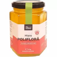 Miere poliflora cruda nefiltrata bio 375g - OBIO