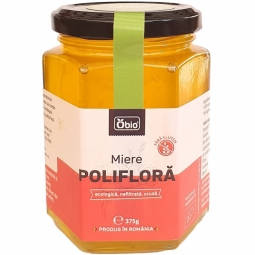 Miere poliflora cruda nefiltrata bio 375g - OBIO