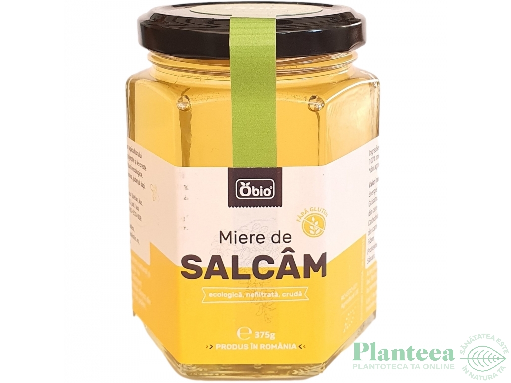 Miere salcam cruda nefiltrata bio 375g - OBIO