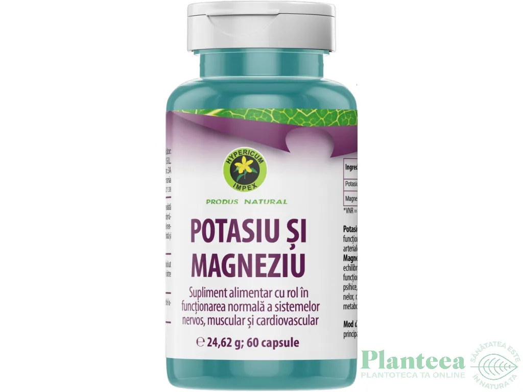 Potasiu Magneziu 60cp - HYPERICUM