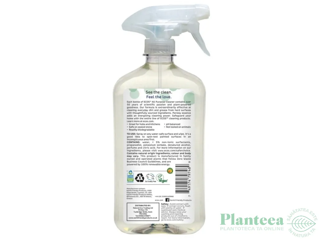 Solutie concentrata suprafete patrunjel 500ml - EARTH FRIENDLY
