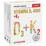 Vitamina D3 4000ui K2 30cps - PARAPHARM