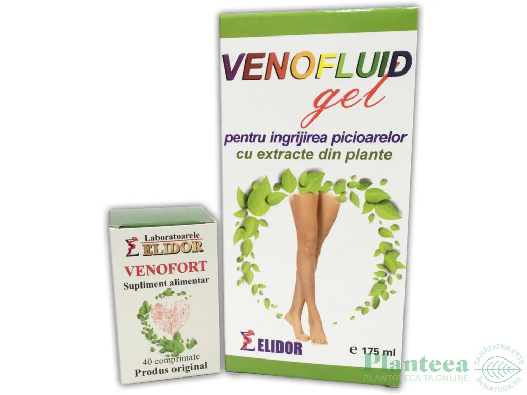 Pachet Picioare Frumoase [VenoFluid gel + VenoFort 40cp] 2b - ELIDOR