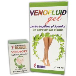 Pachet Picioare Frumoase [VenoFluid gel + VenoFort 40cp] 2b - ELIDOR