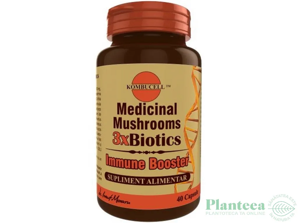Medicinal mushrooms 3xbiotics 40cps - KOMBUCELL