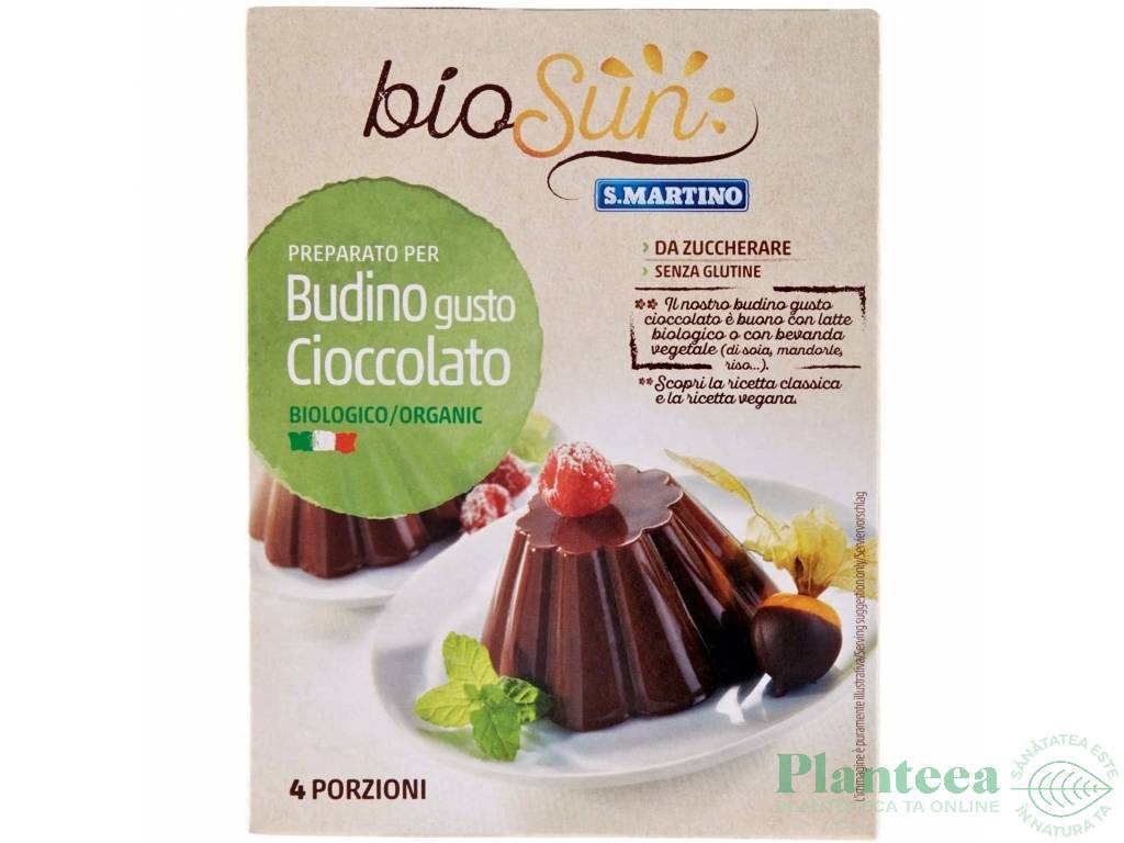 Praf budinca ciocolata fara gluten bio 50g - BIOSUN