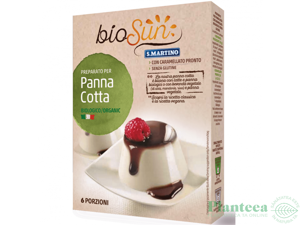 Praf budinca Panna Cotta fara gluten bio 95g - BIOSUN