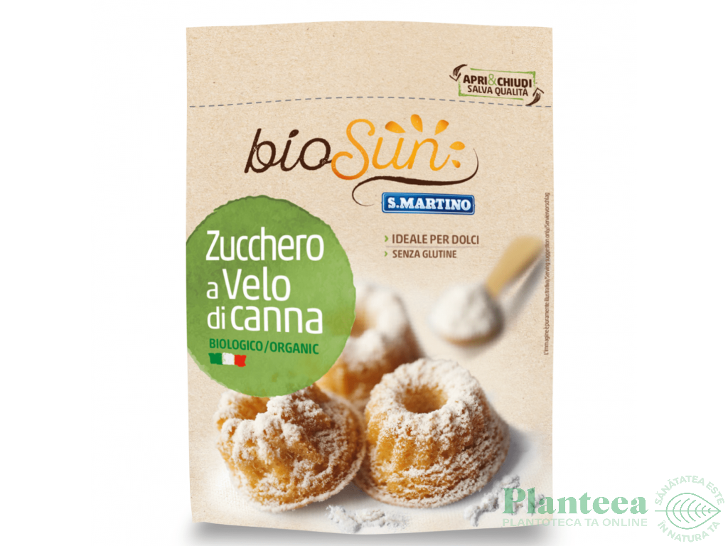 Zahar brut trestie pudra fara gluten eco 125g - BIOSUN