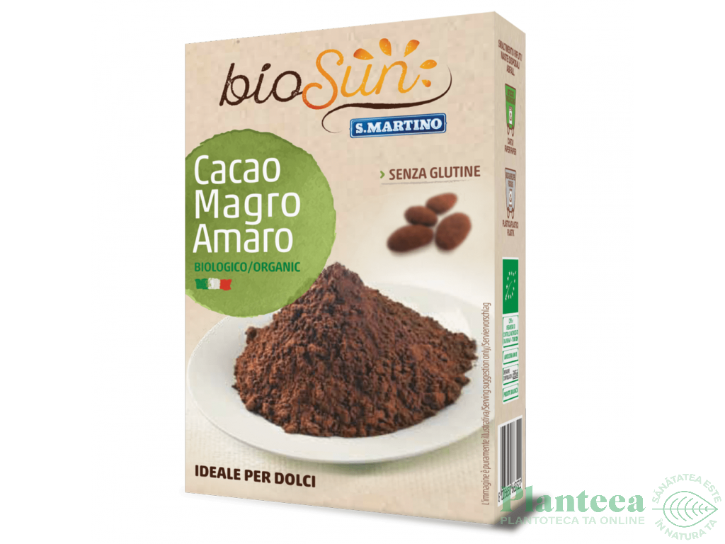 Cacao amaruie pulbere fara gluten bio 75g - BIOSUN