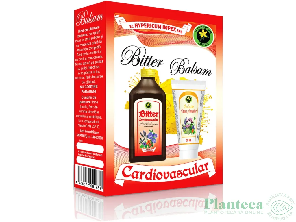 Pachet Bitter Cardiovascular 200ml + Balsam Taina plantelor 200ml 2b - HYPERICUM