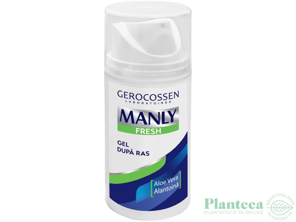 Gel calmant dupa ras aloe vera alantoina Fresh Manly 100ml - GEROCOSSEN