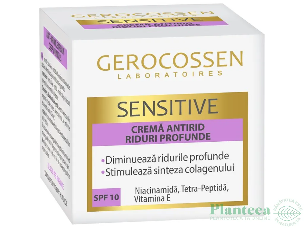 Crema antirid riduri profunde spf10 Sensitive 50ml - GEROCOSSEN