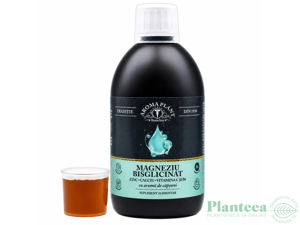 Magneziu bisglicinat Zn Ca Vit C B6 500ml - BONCHIS