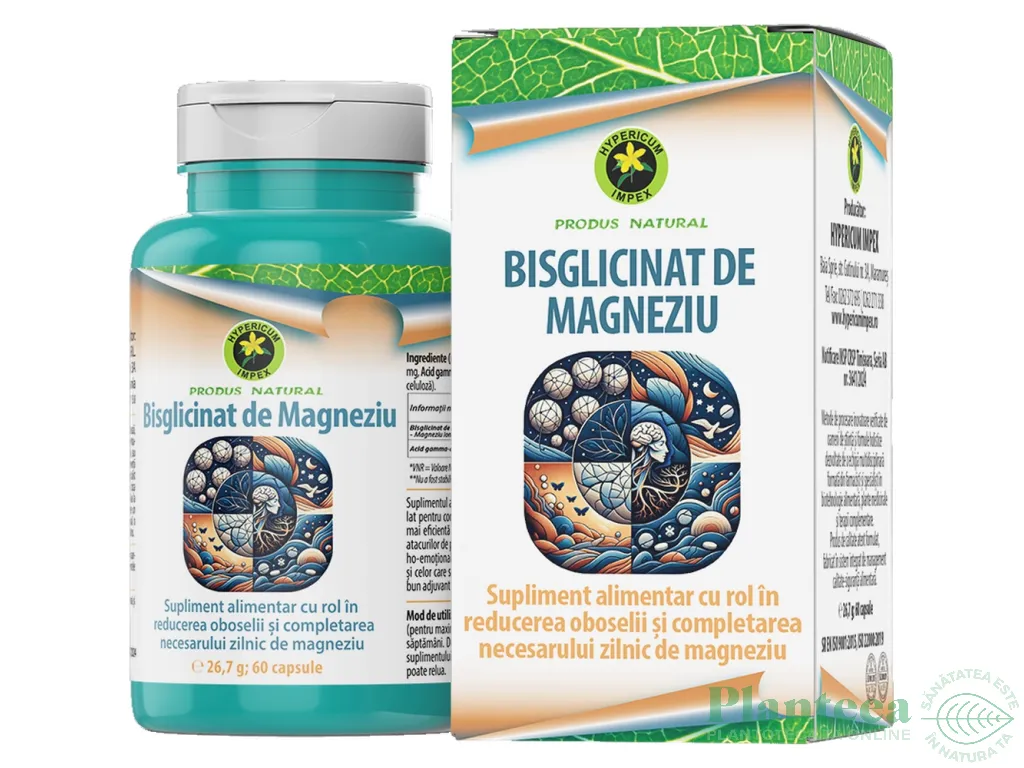 Magneziu bisglicinat 756mg 60cps - HYPERICUM