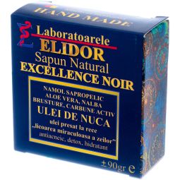 Sapun natural antiacneic detox namol aloe nalba carbune Excellence Noir 90g - ELIDOR