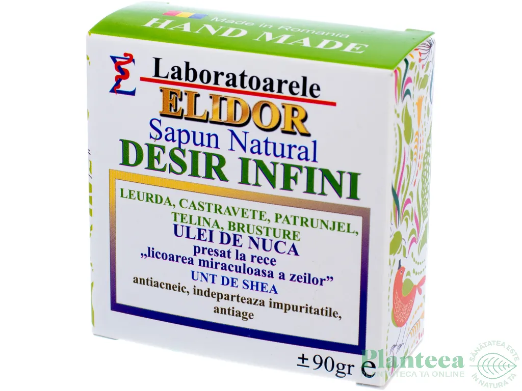 Sapun natural purifiant antiage leurda castravete patrunjel telina Desir Infini 90g - ELIDOR