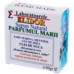Sapun natural cicatrizant sare mare menthol Parfumul Marii 90g - ELIDOR