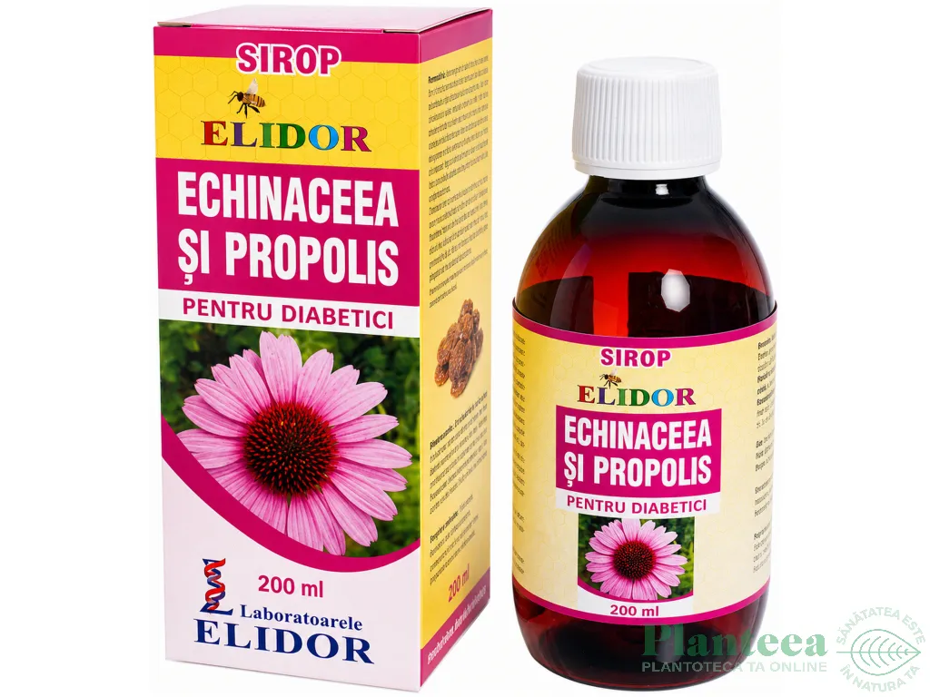 Sirop echinaceea propolis diabetici 200ml - ELIDOR