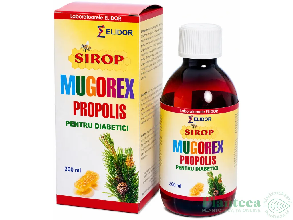 Sirop mugorex propolis diabetici 200ml - ELIDOR