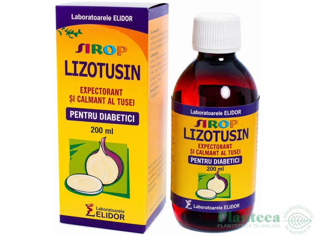 Sirop LizoTusin [Expectorant Calmant tuse] diabetici 200ml - ELIDOR