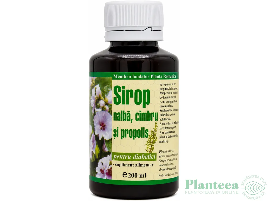 Sirop nalba cimbru propolis diabetici 200ml - ELIDOR
