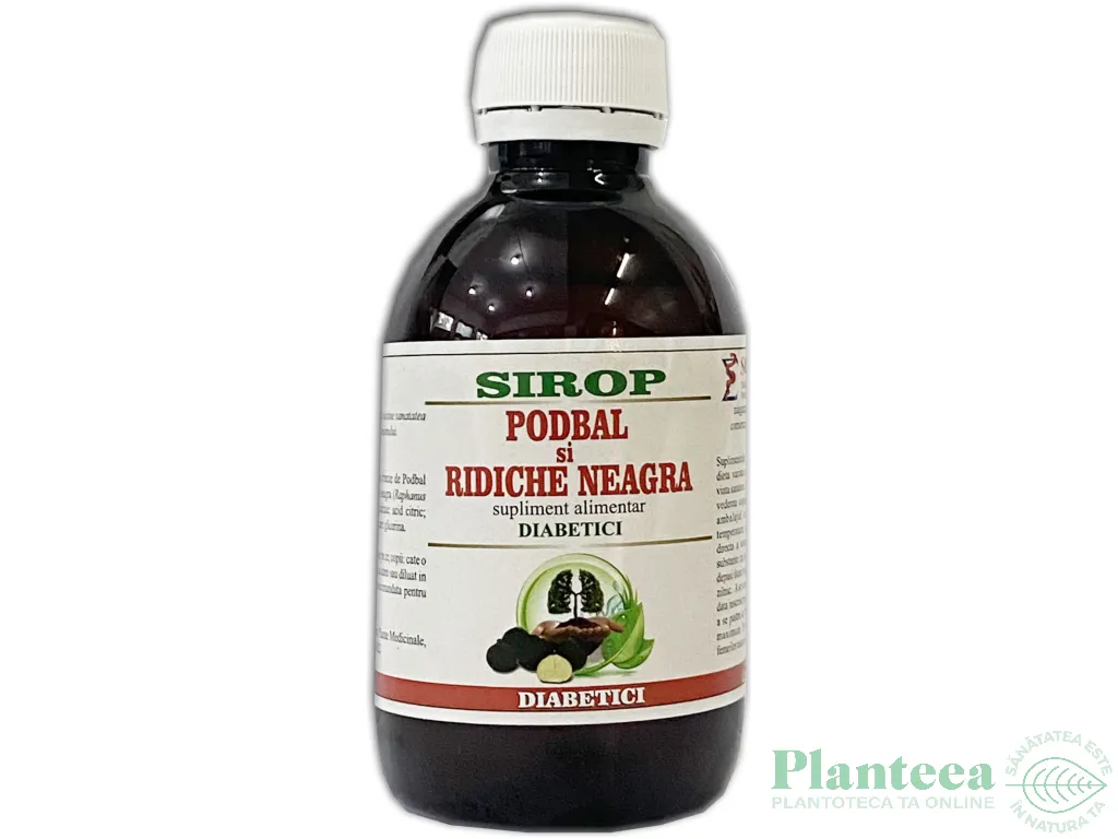 Sirop podbal ridiche neagra diabetici 200ml - ELIDOR