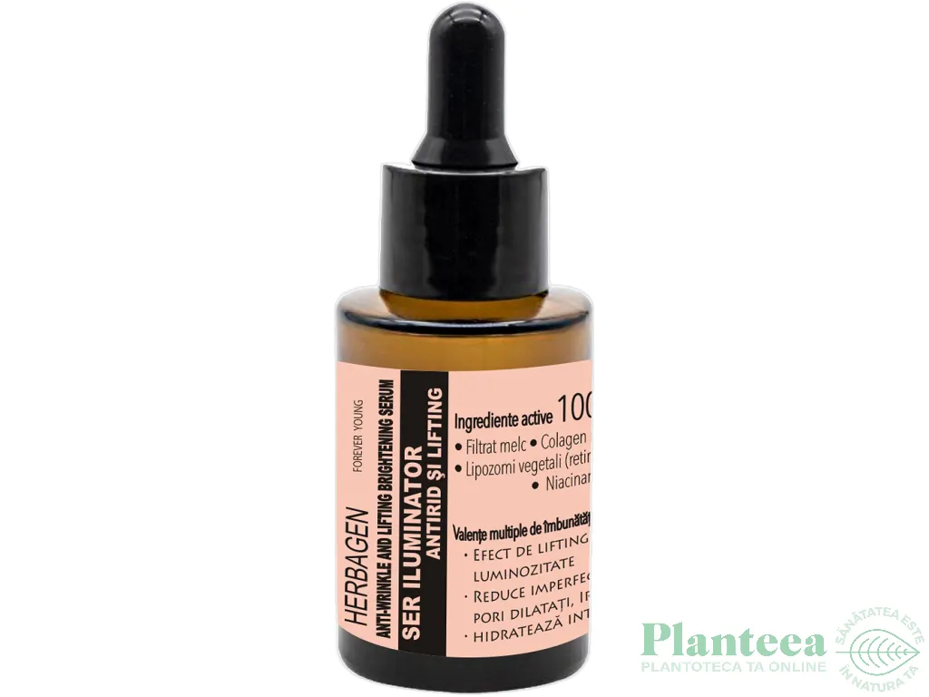 Ser antirid lifting iluminator melc colagen marin lipozomi 30ml - HERBAGEN