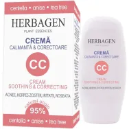 Crema CC calmanta corectoare acnee herpes zoster iritatii roseata 50g - HERBAGEN
