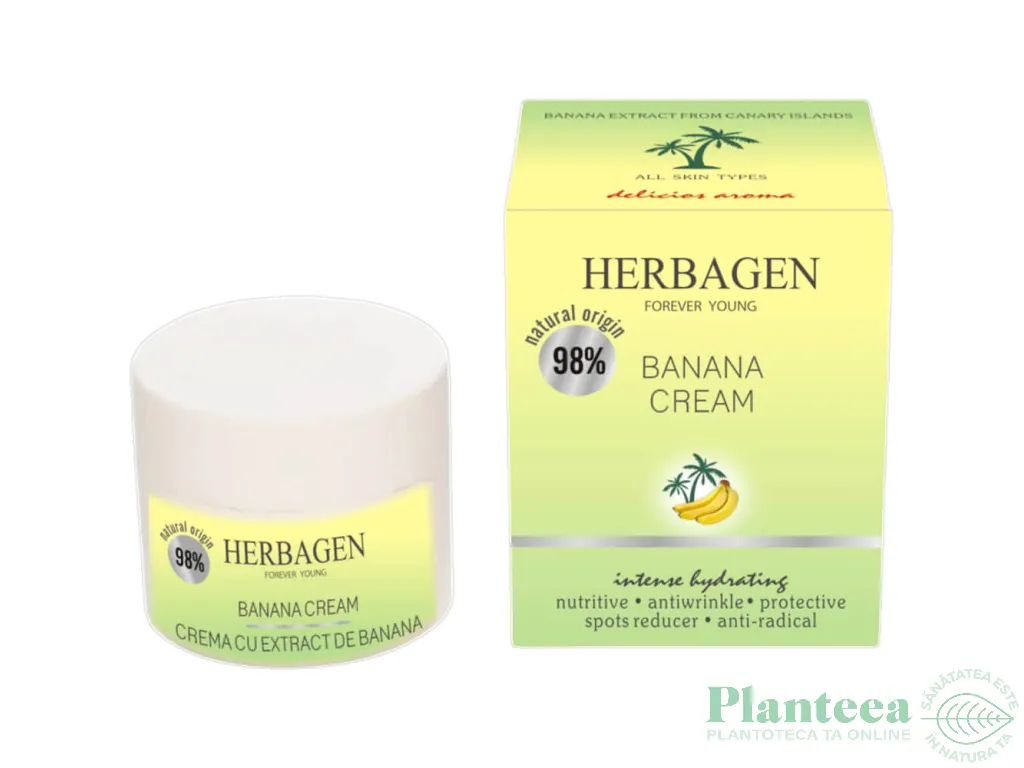 Crema fata banana intens hidratanta orice tip ten 50g - HERBAGEN