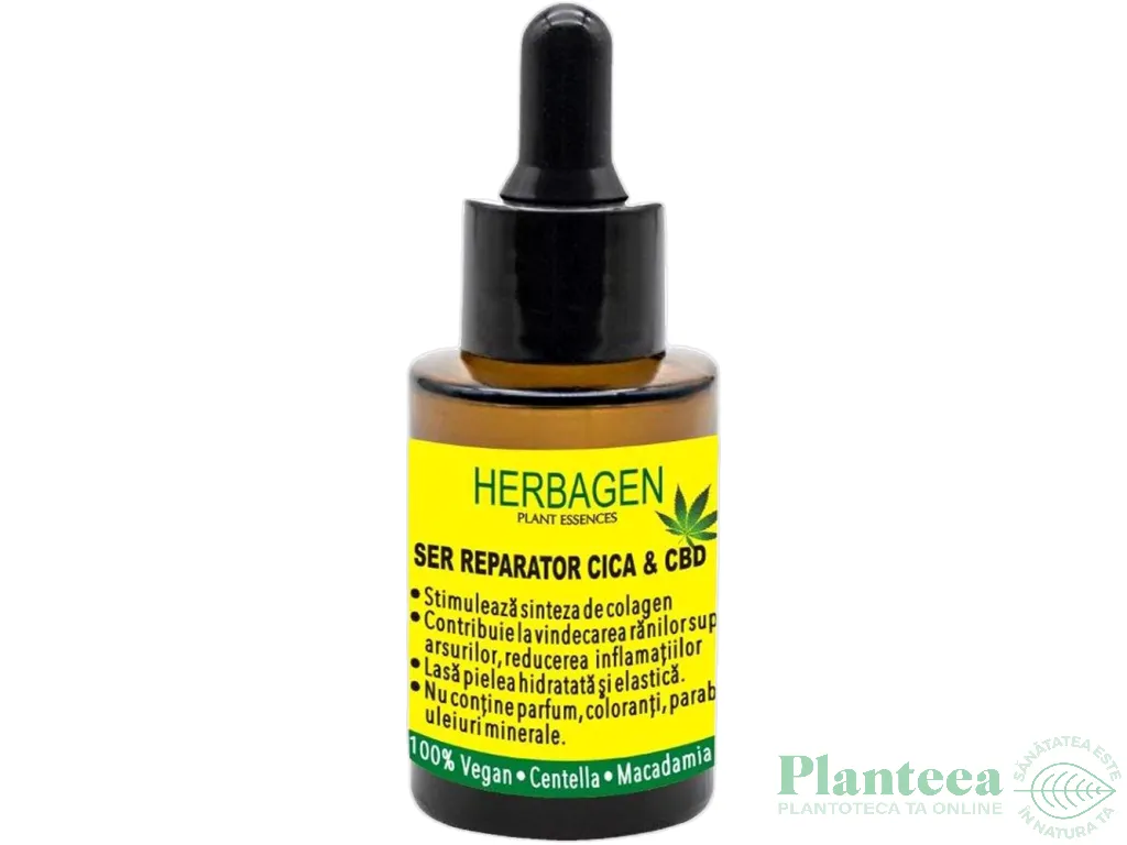 Ser reparator Cica & CBD arsuri rani iritatii inflamatii 30ml - HERBAGEN