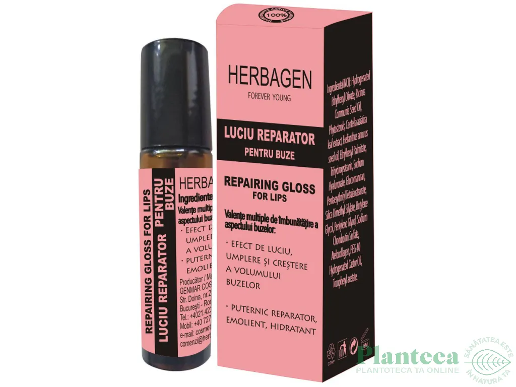 Luciu buze reparator microsfere atelocollagen condroitina 10ml - HERBAGEN