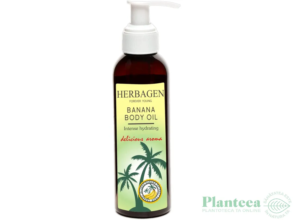 Ulei masaj corp banana intens hidratant 150ml - HERBAGEN