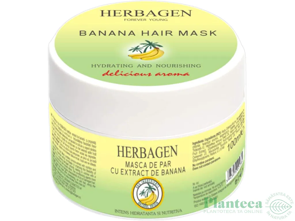 Masca par banana intens hidratanta nutritiva 100ml - HERBAGEN