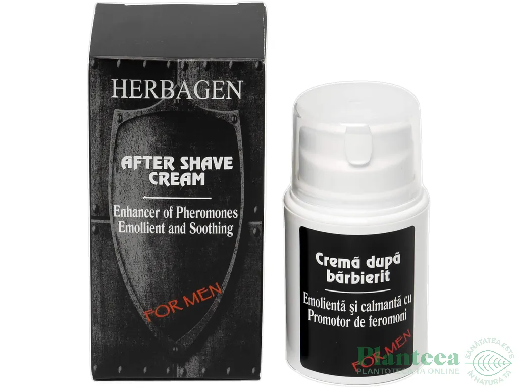Crema dupa barbierit emolienta calmanta promotor feromoni 50g - HERBAGEN