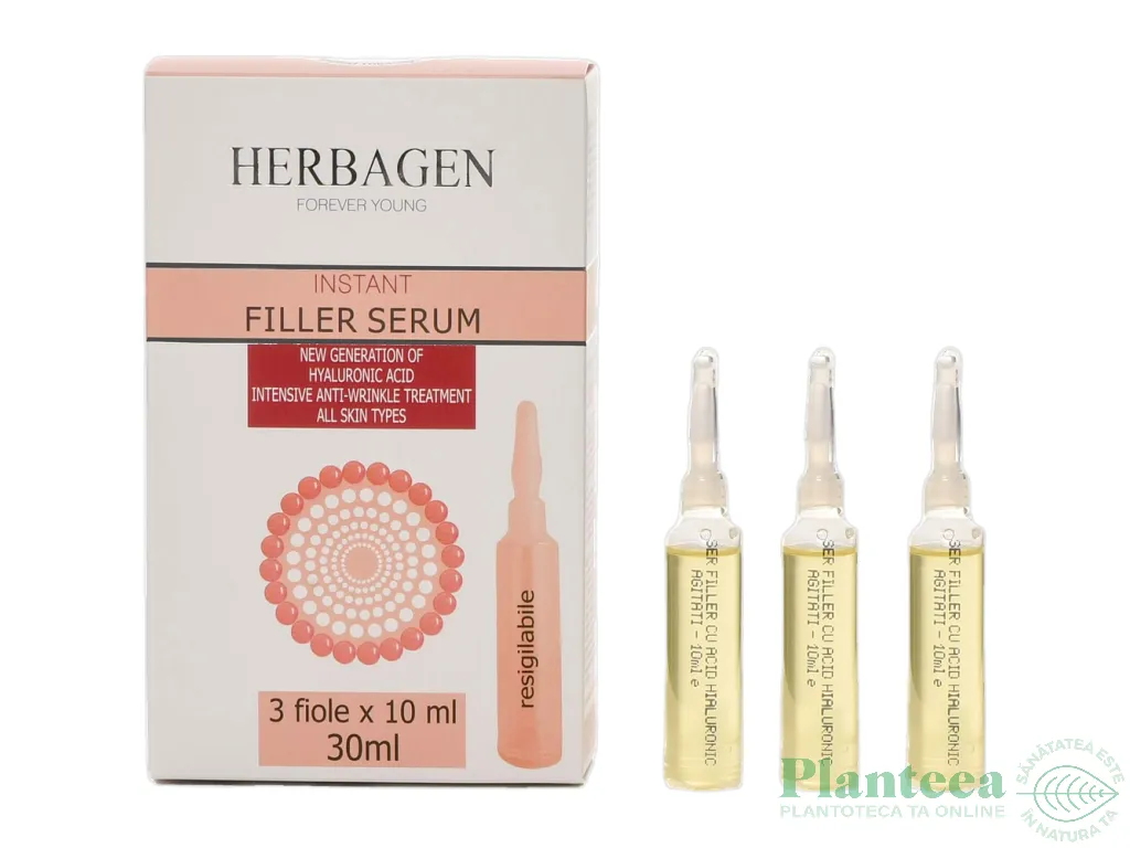 Ser filler fata sfere acid hialuronic konjac glucomannan 3 fiole x10ml - HERBAGEN