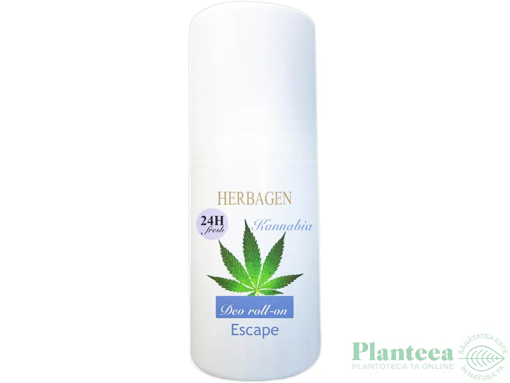 Deo roll on Escape seminte canepa 50ml - HERBAGEN