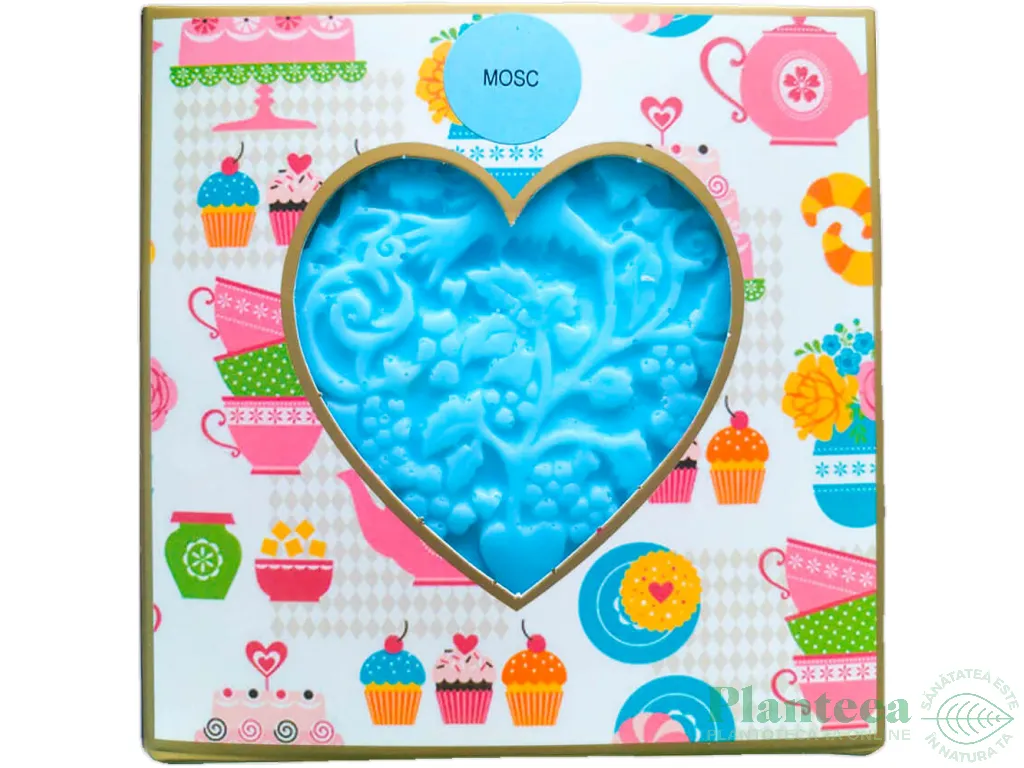 Sapun handmade vegetal glicerina uleiuri vegetale mosc alb cutie 100g - HERBAGEN
