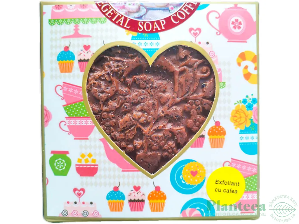 Sapun handmade vegetal glicerina uleiuri vegetale cafea cutie 100g - HERBAGEN