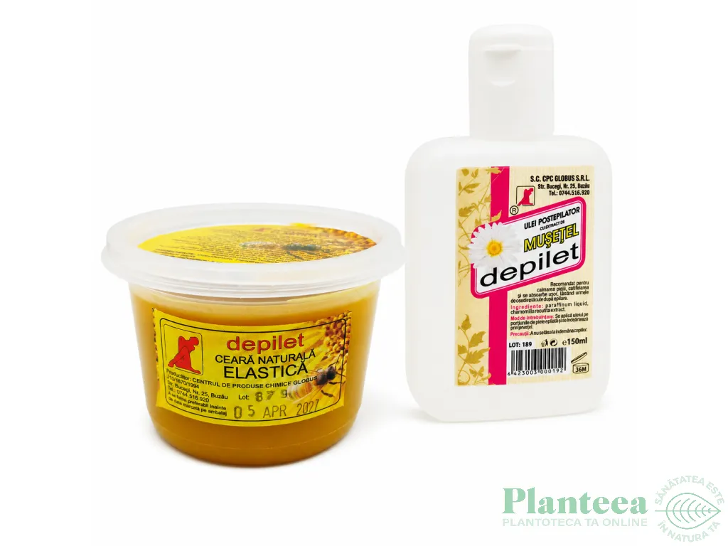 Kit Epilare delicata fara benzi [Ceara elastica 250g + Ulei 150ml] 2b - DEPILET
