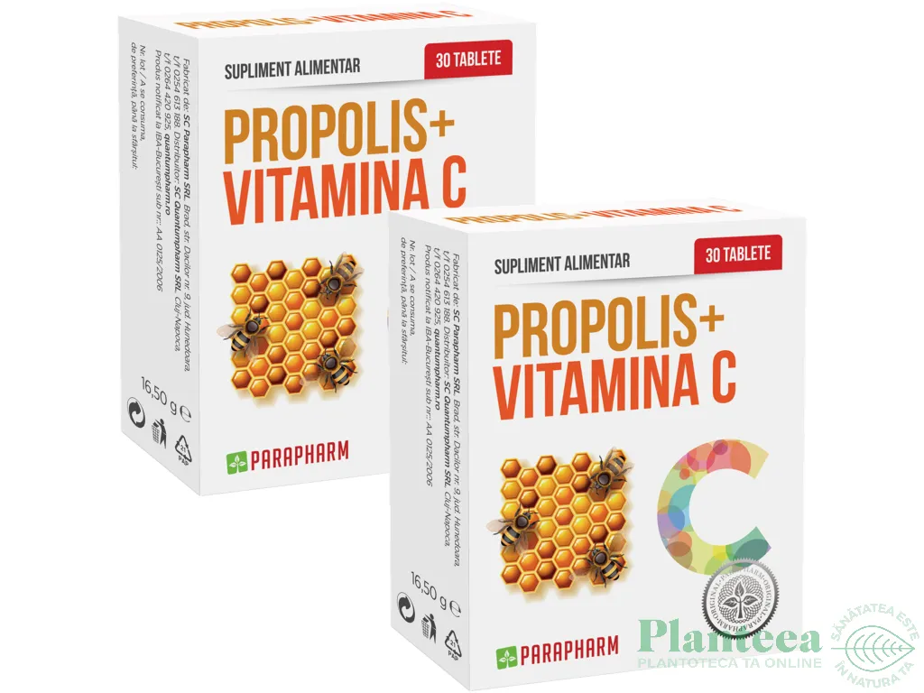 Set Propolis Vitamina C tablete de supt 2x30cp - PARAPHARM